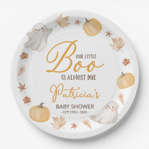 Our Little Boo Autumn Baby Shower Paper Plate