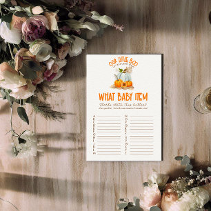 Our Little Boo Baby Shower What Baby Item Game Enclosure Card