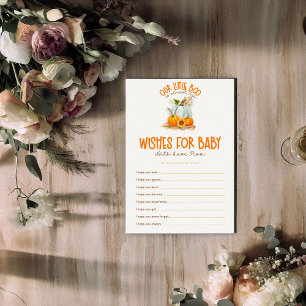 Our Little Boo Baby Shower Wishes for Baby Game Enclosure Card