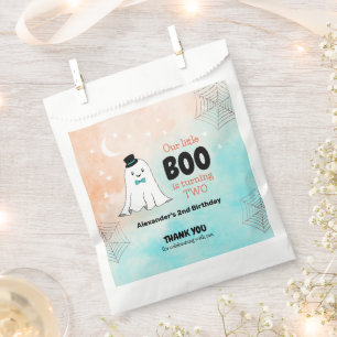 Our Little Boo Cute Ghost With Hat 2nd Birthday Favour Bags