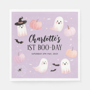 Our little Boo Girls 1st Birthday Halloween Napkin