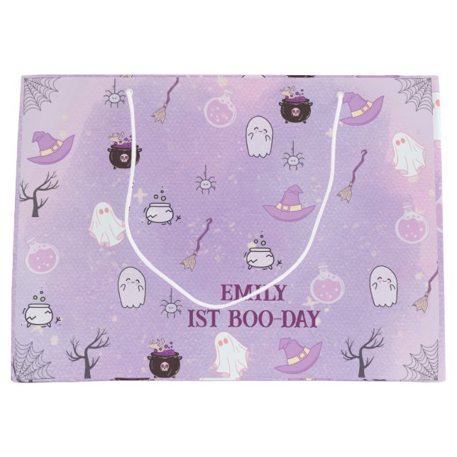  Our Little Boo Halloween 1st Birthday Large Gift Bag (Front)