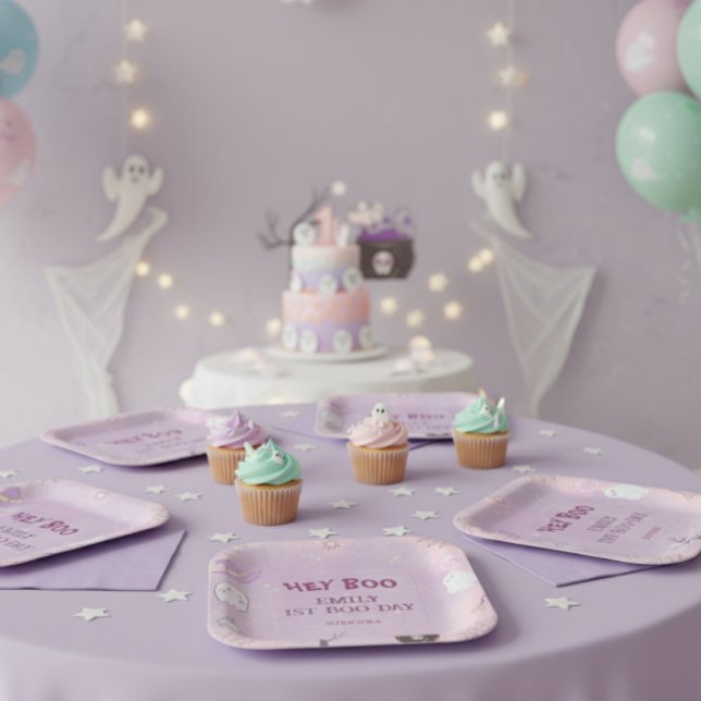  Our Little Boo Halloween 1st Birthday Paper Plate (Creator Uploaded)