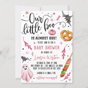 Our Little Boo Halloween Baby Shower Invitation