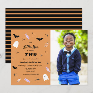 Our Little Boo Halloween Birthday Invitation