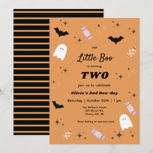 Our Little Boo Halloween Birthday Invitation