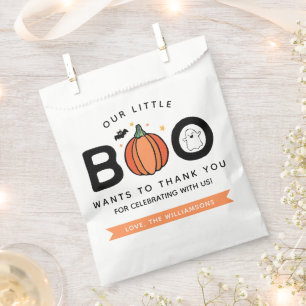 Our Little Boo Halloween Birthday Party Thank You Favour Bags