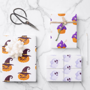 Our Little Boo Halloween Birthday Party Wrapping Paper Sheet