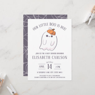 Our Little Boo is due Ghost Baby Shower invitation
