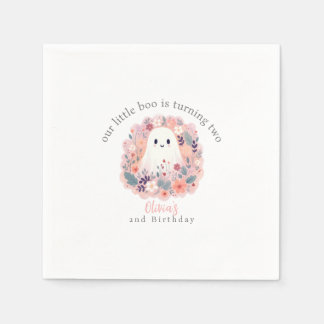 Our Little Boo is Turning 2 Boho Ghost Napkin