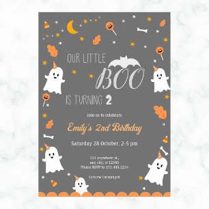 Our Little Boo is Turning H,alloween Birthday Invitation