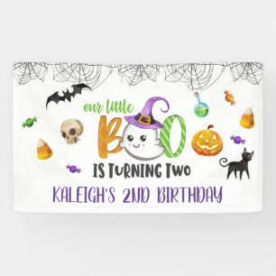 Our Little Boo is Turning TWO Birthday Banner