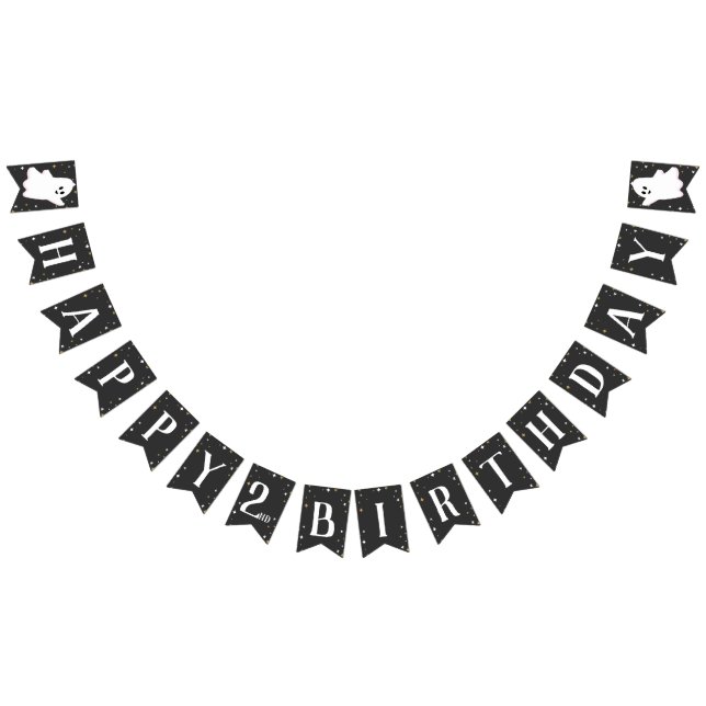 Our Little Boo is Turning Two Birthday Party  Bunting (All)