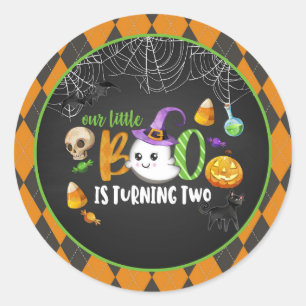 Our Little Boo is Turning TWO (Blk) Sticker