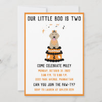 Our Little Boo Is Two Halloween Dog Birthday Party