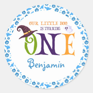 Our Little Boo Turning One, Halloween 1St Birthday Classic Round Sticker