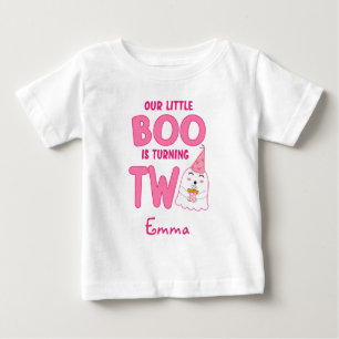 Our Little Boo Turning Two Halloween 2nd Birthday Baby T-Shirt