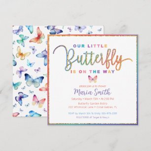 Our Little Butterfly Baby Shower Invitation