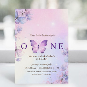 Our Little Butterfly First Birthday Invitation