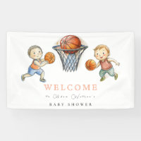 Our Little Champ Basketball Basket Boy Baby Shower