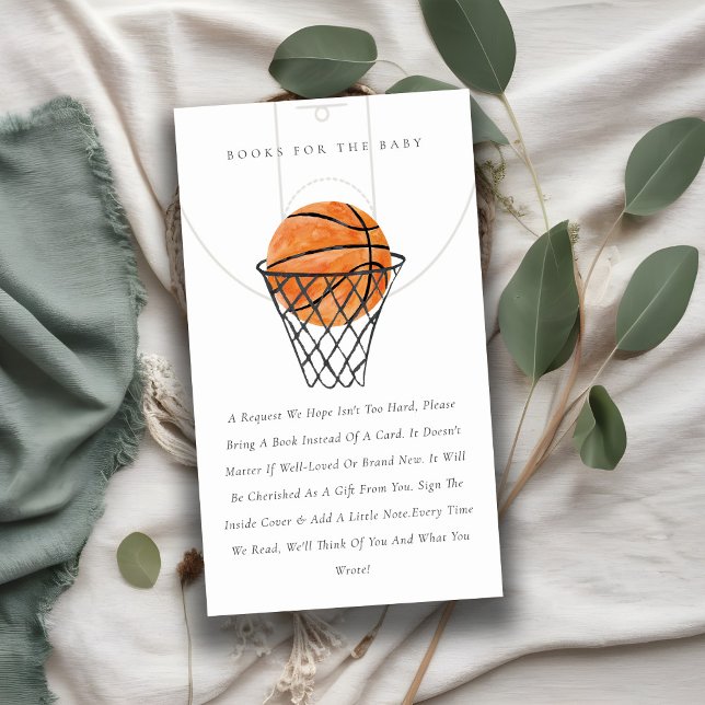 Our Little Champ Basketball Books for Baby Shower Enclosure Card (Creator Uploaded)