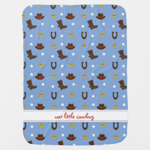 Our Little Cowboy Personalised name blanket