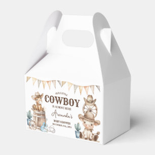Our Little Cowboy Wild West Baby Shower Favour Box