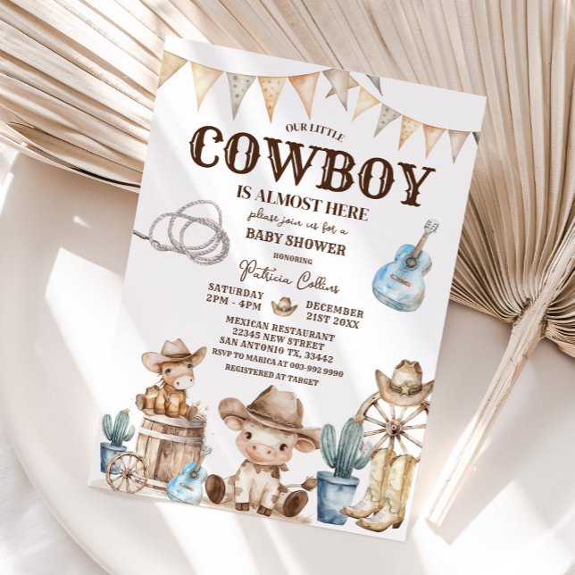 Our Little Cowboy Wild West Baby Shower Invitation (Creator Uploaded)
