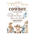 Our Little Cowboy Wild West Baby Shower Welcome
