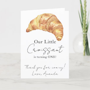 Our Little Croissant 1st Birthday Thank you