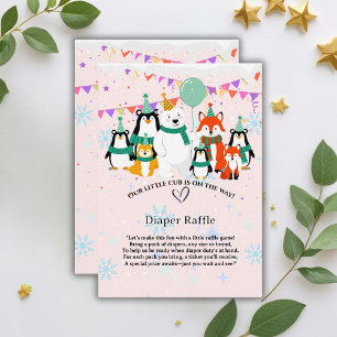 Our Little Cub   Arctic Animals Baby Shower Enclosure Card