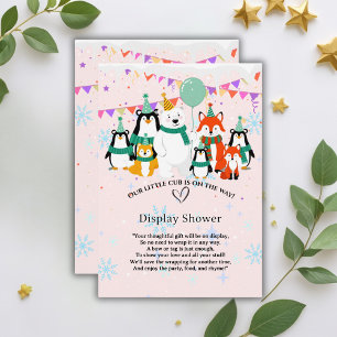 Our Little Cub Arctic Animals Baby Shower Enclosure Card