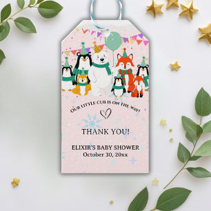 Our Little Cub Arctic Animals Baby Shower Gift Tags