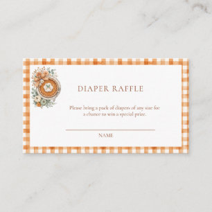 Our Little Cutie Fall Pumkin Baby Shower Enclosure Card