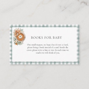 Our Little Cutie Fall Pumpkin Baby Shower Enclosure Card