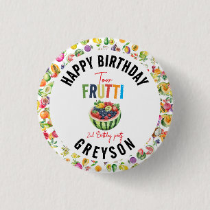 Our little cutie fruitt 2nd Birthday Party 3 Cm Round Badge