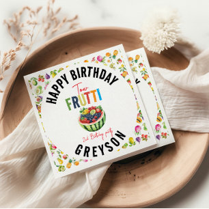 Our little cutie fruitt 2nd Birthday Party Napkin