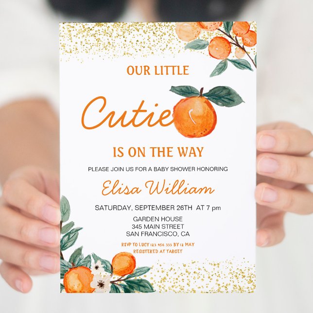 Our Little cutie is on the way invitation (Creator Uploaded)