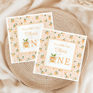 Our Little Cutie Is One First Birthday Napkin