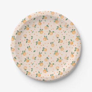 Our Little Cutie Is One First Birthday Paper Plate