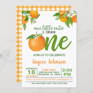 Our Little Cutie is Turning One Invitation - OP