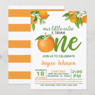 Our Little Cutie is Turning One Invitation - OS
