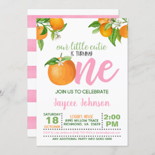 Our Little Cutie is Turning One Invitation - PS