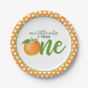 Our Little Cutie is Turning One Plate - Or Dots