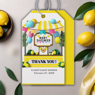 Our Little Cutie Lemonade Stand Baby Shower Gift Tags