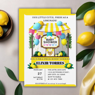 Our Little Cutie Lemonade Stand Baby Shower Invitation