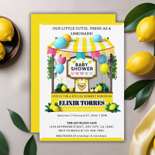 Our Little Cutie Lemonade Stand Baby Shower Invitation