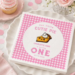 Our Little Cutie Pi Day 1st Birthday Napkin