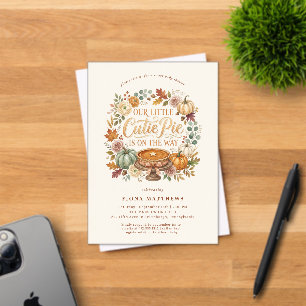 Our Little Cutie Pie Fall Baby Shower Invitation