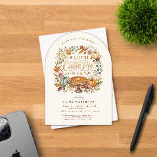Our Little Cutie Pie Fall Pumpkin Baby Shower  Acrylic Invitations